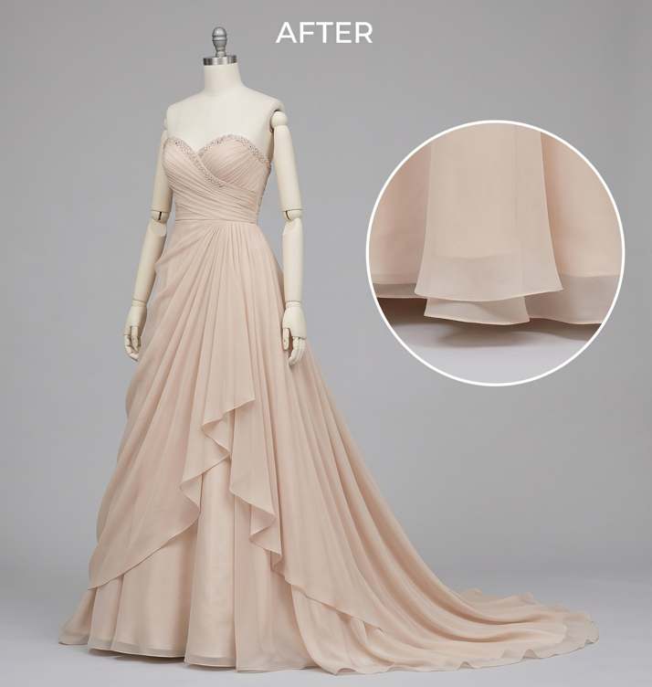 Evening Gown Hemming After