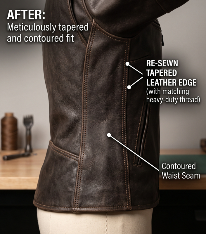 Leather Jacket Tapering After